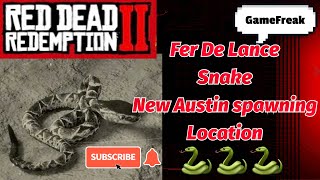 RDR2 (pt 41) The Fer de Lance Snake spawn location in New Austin! #gaming #tutorial #videogames