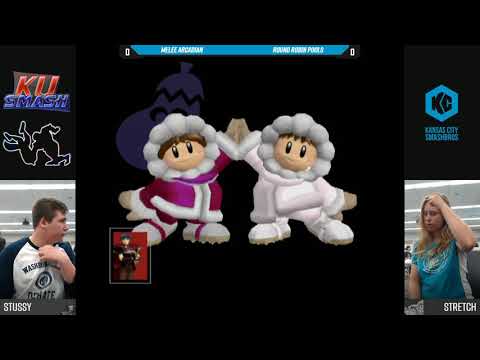 Jayhawk Arcadian 2018 SSBM - Stussy (Marth) Vs. Stretch (Ice Climbers) - Pools