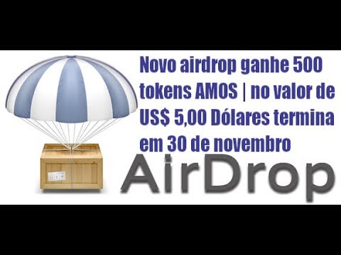 Novo airdrop ganhe 500 tokens AMOS | no valor de US$ 5,00 Dólares termina em 30 de novembro