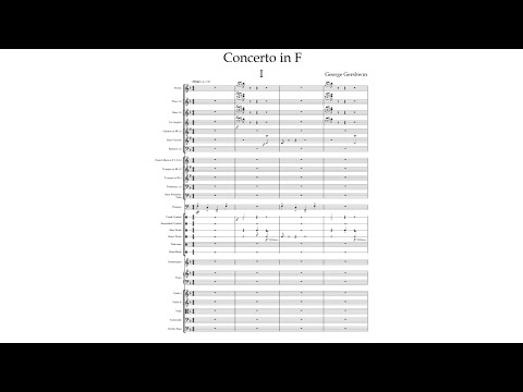 George Gershwin - Piano Concerto in F major [with full score]