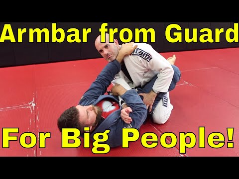 Armbar from Guard for Bigger Slower People (Be Tighter)