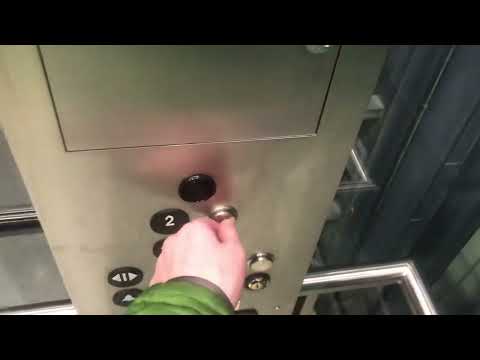 EPIC MOTOR! Scenic ThyssenKrupp Endura MRL Tarmac Elevator @ DEN Concourse C - Denver CO