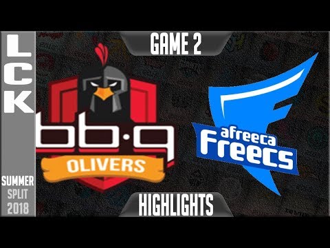 BBQ vs AFS HIGHLIGHTS Game 2 - LCK Summer 2018 Week 5 Day 4 | BBQ Olivers vs Afreeca Freecs G2