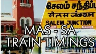 Chennai Central To Salem Train Timings || சென்னை சென்ட்ரல் - சேலம் இரயில் நேரங்கள் ||