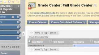 Blackboard 9.1, Getting Started with the Basics