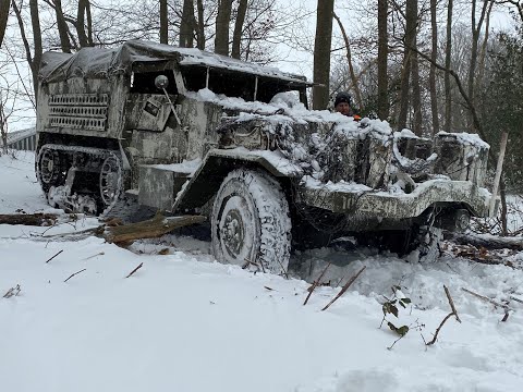 Halftrack M14 in the snow