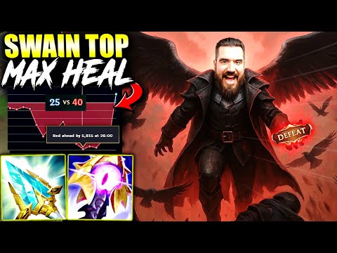 My Swain Top did an IMPOSSIBLE CARRY *6000 GOLD BEHIND* with this Max Heal Build 🔥🔥 | s15 Gameplay