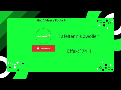Tafeltennis Zwolle 1 - Effekt '74 1 (Senioren)