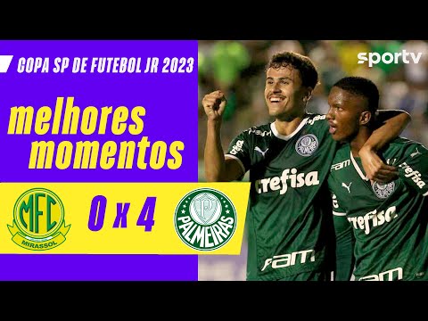 Gols e lances de Mirassol x Palmeiras