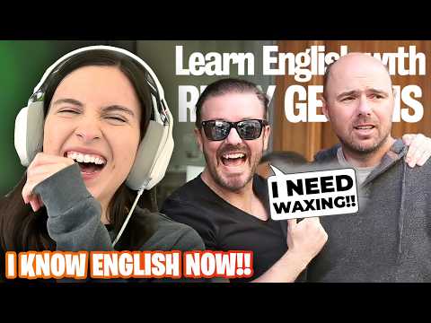AMERICAN REACTS TO LEARN ENGLISH WITH RICKY GERVAIS AND KARL PILKINGTON!