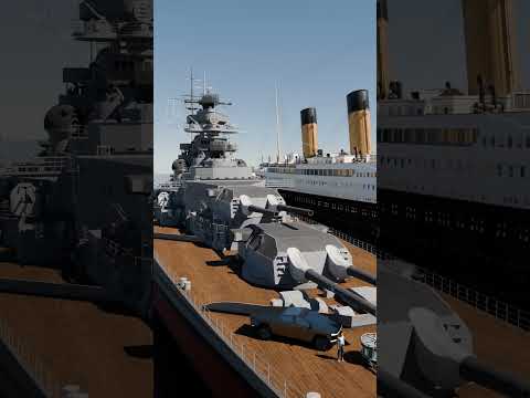 Titanic and Bismarck battleship #titanic