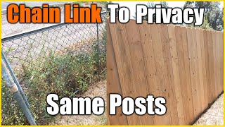 Chain Link Fence To New Privacy | Using The Same Posts | THE HANDYMAN |