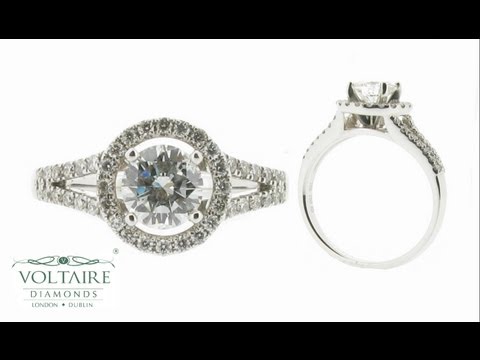 Split Shoulder Engagement Ring with Scallop Set Bezel - ER 1218