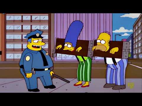Simpsons Spank parents from cars Reupload better quality