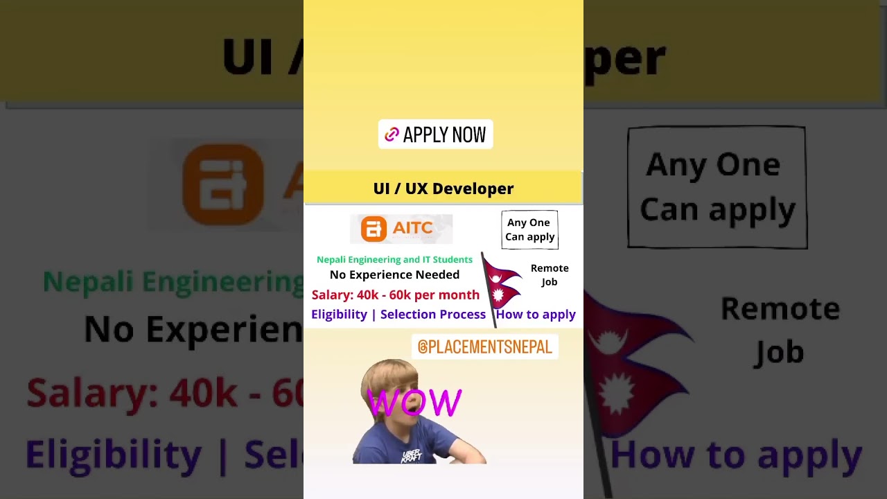 UI/UX Developer🔴Earn 40k-60k per month🔴 Perfect Job for Students in Nepal 🔴Anyone Can Apply