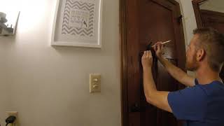 Home - Indoor - Projects - Installing hooks on back of bathroom door