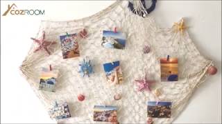 Mediterranean Style Fishing Nets with Sea Shells and Anchor Decorative