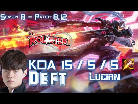 KT Deft LUCIAN vs NOCTURNE Jungle - Patch 8.12 KR Ranked