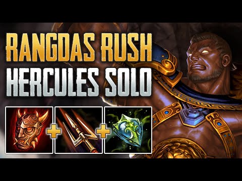 RANGDA'S MASK RUSH! Hercules Solo Gameplay (SMITE Conquest)