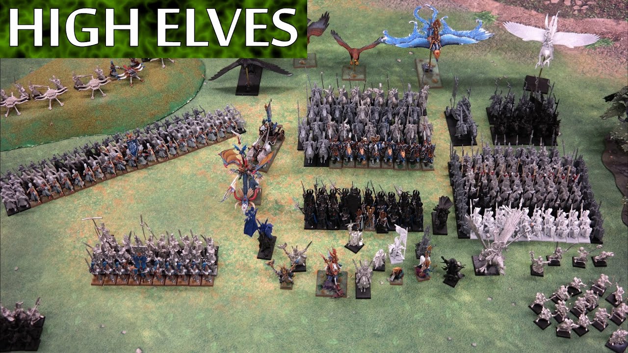 High Elves - Entire High Elf army on the table