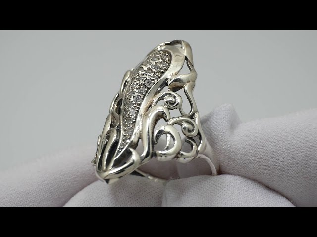 Серебряное кольцо 47КЮ Відео огляд
