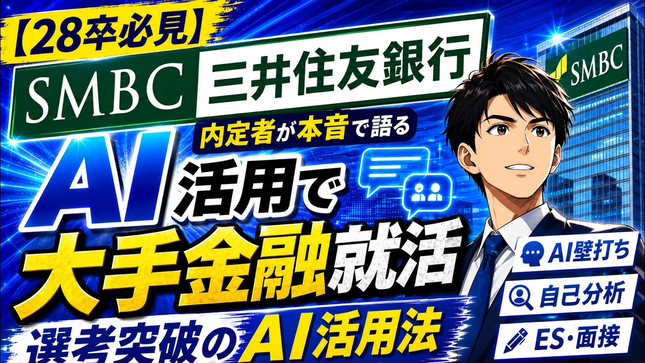 【インタビュー】三井住友銀行・大和証券内定の早大生に聞く！自己分析からES添削・面接対策まで使えるAI活用法
