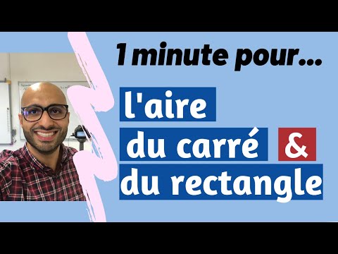 1 minute pour calculer l'aire d'un carré et d'un rectangle