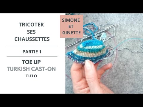{TUTORIAL} SOCKS PART 1 - TURKISH CAST-ON SOCKS TOE UP// BEGINNER