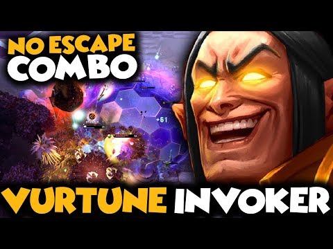BEAUTIFUL INVOKER BY VURTUNE - HE PLAYS VERY WELL IN DIFFICULT GAMES - Dota 2 Invoker