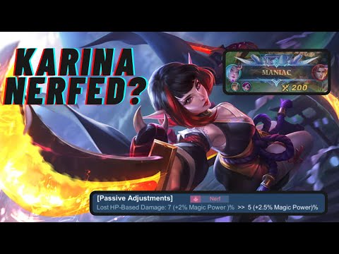 Tank Karina Nerfed? |  Hybrid Build Karina is the new Meta? | Maniac | Mobile Legends