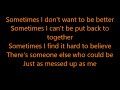Sometimes- Skillet Lyrics