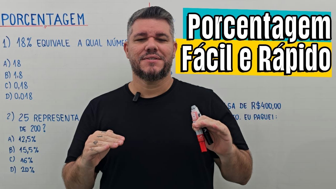Porcentagem explicada em exercícios