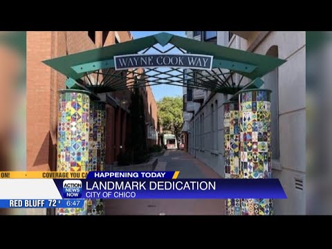New arch sign to be dedicated to Chico's Wayne Cook, near Hotel Diamond