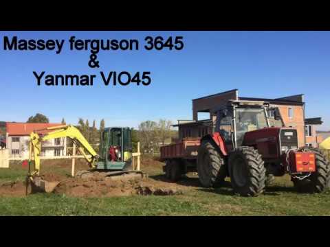 Massey Ferguson 3645, Yanmar VIO45  on a day's work [2017]