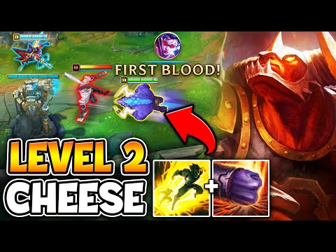 How to GUARANTEE FIRST BLOOD in BOT LANE! (LEVEL 2 ALISTAR CHEESE)