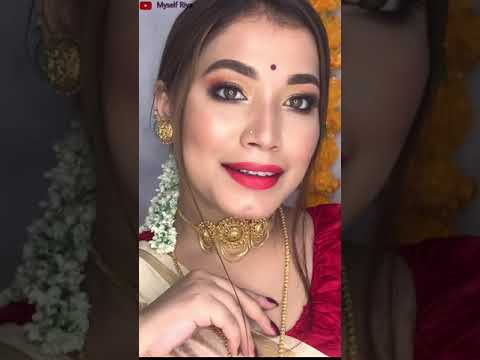 Durga Puja Astami Makeup Look|| #shorts #myselfriya