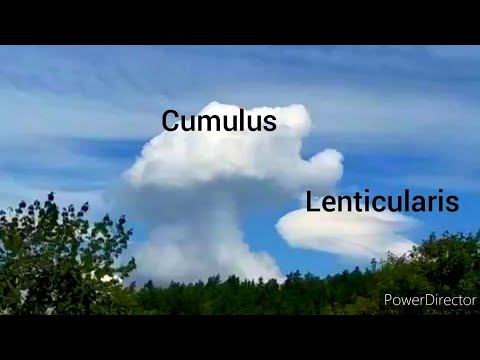 Cumulus Wolken und lenticularis Wolke, (Bayrischer Wald, 2019) (reuploaded)