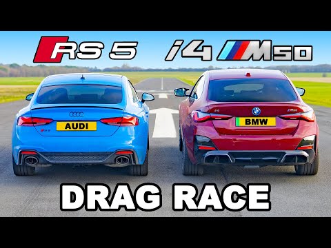 BMW i4 M50 v Audi RS5: DRAG RACE