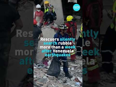 Rescuers silently search rubble more than a week after Venezuela earthquakes