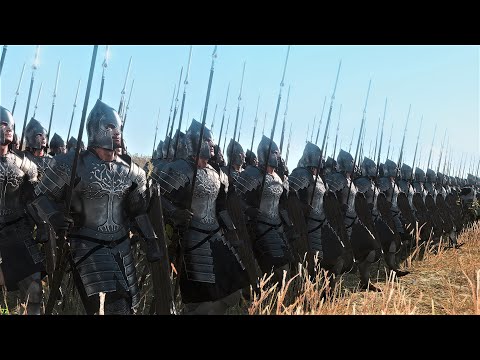 Men of Middle Earth Vs Uruk-hai of Isengard | 16,000 Unit Lord of the Rings Cinematic Battle