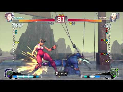 rokotsu [Gen] vs TAKAHOKO [Chun] SSF4 Japanese Online Ranked Matches - Xbox Live