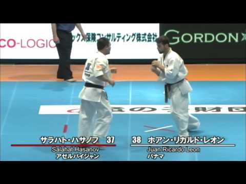 【新極真会】 The 11th World Karate Championship Men 2nd round14 Salahat Hasanov vs Juan Ricardo Leon