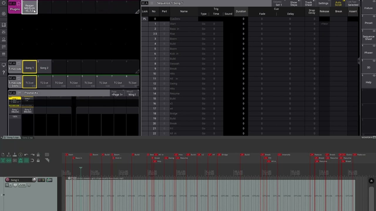 Reaper MA3 Link Plugin