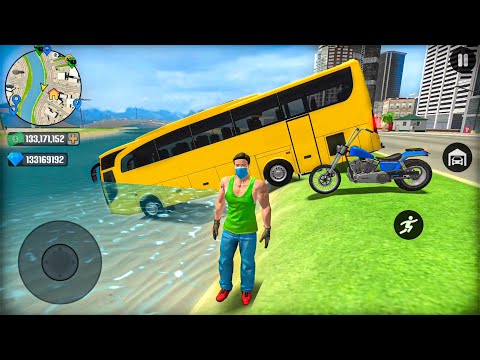 Bus, Police Car and Bike Driving in Open World Game - Android Gameplay