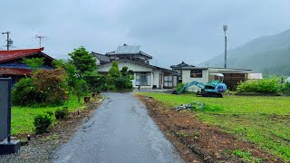 Download the video "4K heavy rain walking tour nagano, japan beautiful Countryside Village - Village Life in Japan"