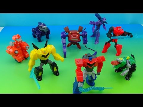 2015 MCDONALDS TRANSFORMERS HAPPY MEAL FULL COLLECTION ROBOTS IN DISGUISE VIDEO