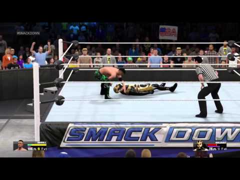WWE 2K15 my career pt 28 darell vs goldust/darell's cheap shot to daniel bryan