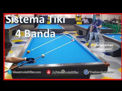 Billar Tres Bandas - Sistema Tiki - (Llegada 4 Banda)