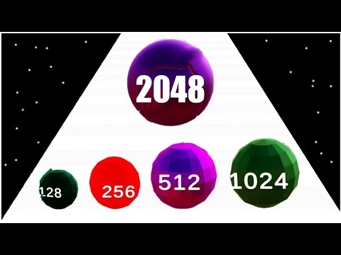 Rolling Going Ball Run 2048 3D - Gameplay Walkthrough - Levels 1-3