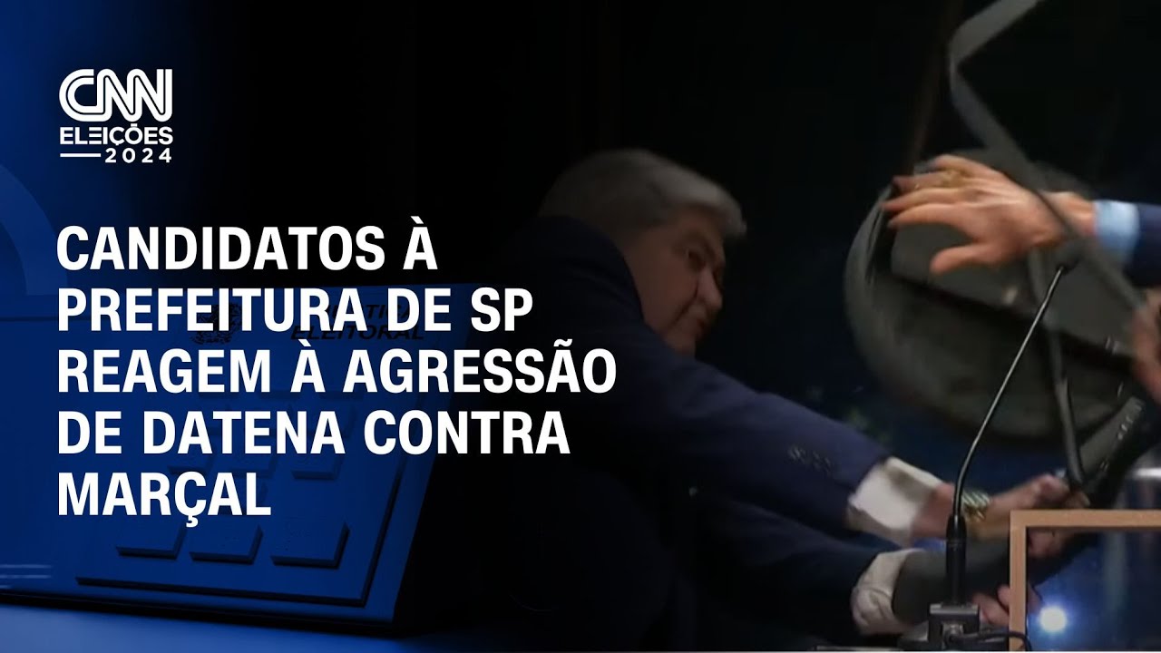 Candidatos à prefeitura de SP reagem à agressão de Datena contra Marçal | CNN NOVO DIA